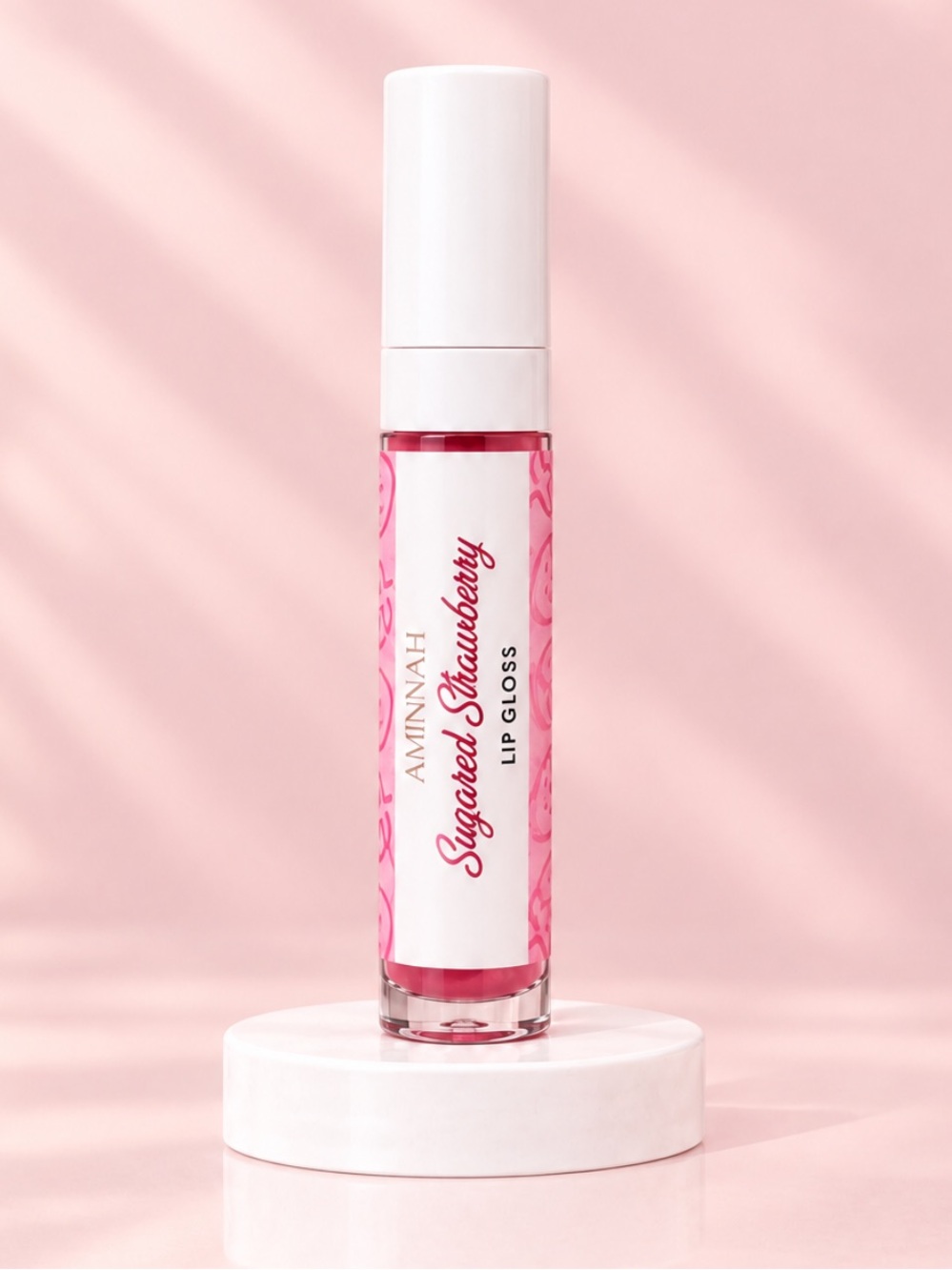 Sugared Strawberry Lip Gloss – Pink Shine